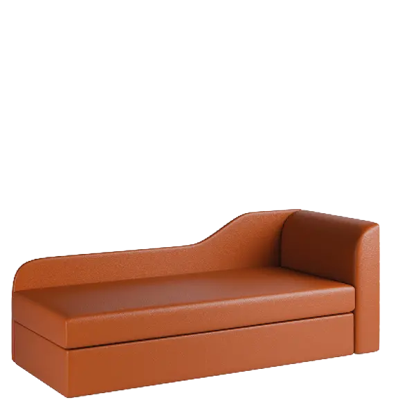 MICHELLE válenda celočalouněná, provedení pravé, koženka P2 cihlová